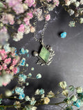 Faerie Goddess Pendant - Sterling Silver & Prehnite