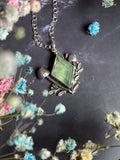 Faerie Goddess Pendant - Sterling Silver & Prehnite