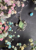 Faerie Goddess Pendant - Sterling Silver & Prehnite
