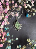 Forest Goddess Pendant - Sterling Silver & Prehnite
