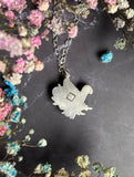 Faerie Goddess Pendant - Sterling Silver & Prehnite
