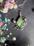 Faerie Goddess Pendant - Sterling Silver & Prehnite