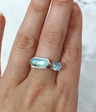 Ocean Blues - Peruvian Opal and Topaz Ring