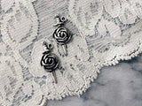 Pierced Rose Earrings